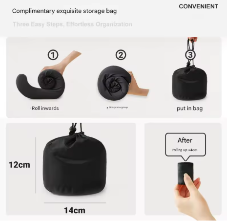 oreiller de voyage à capuche mémoire de forme