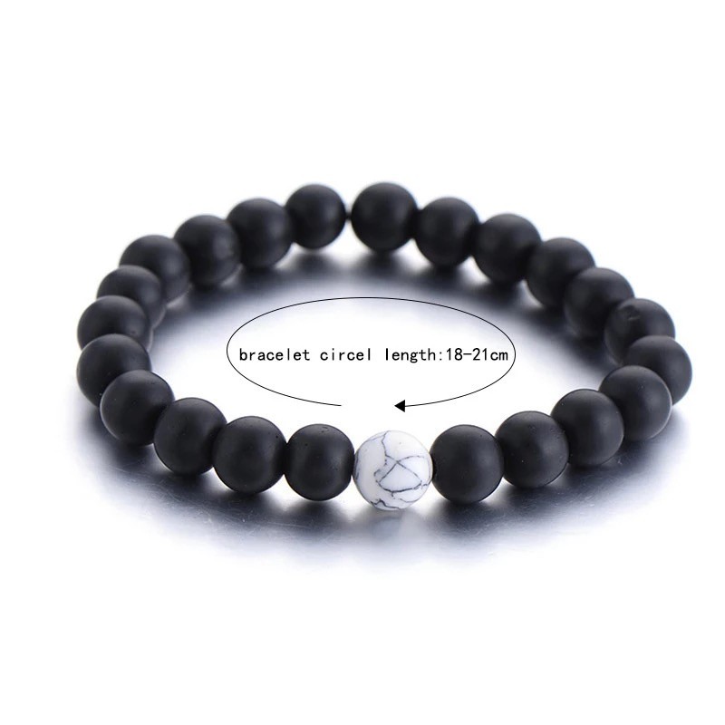 Bracelet en perles black and white
