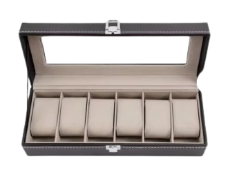 Boîte à Montres 6 Places – le rangement élégant pour protéger et présenter vos montres.