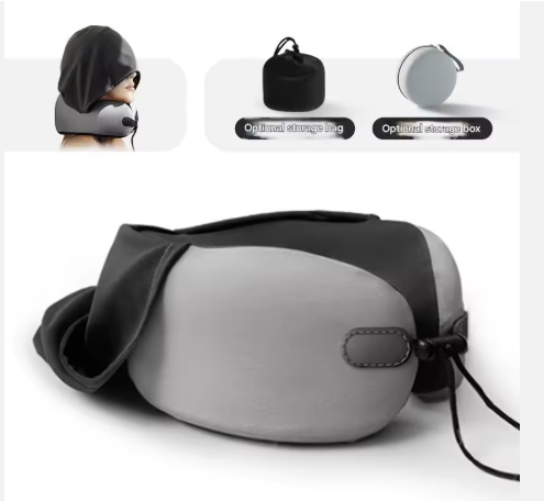 oreiller de voyage à capuche mémoire de forme