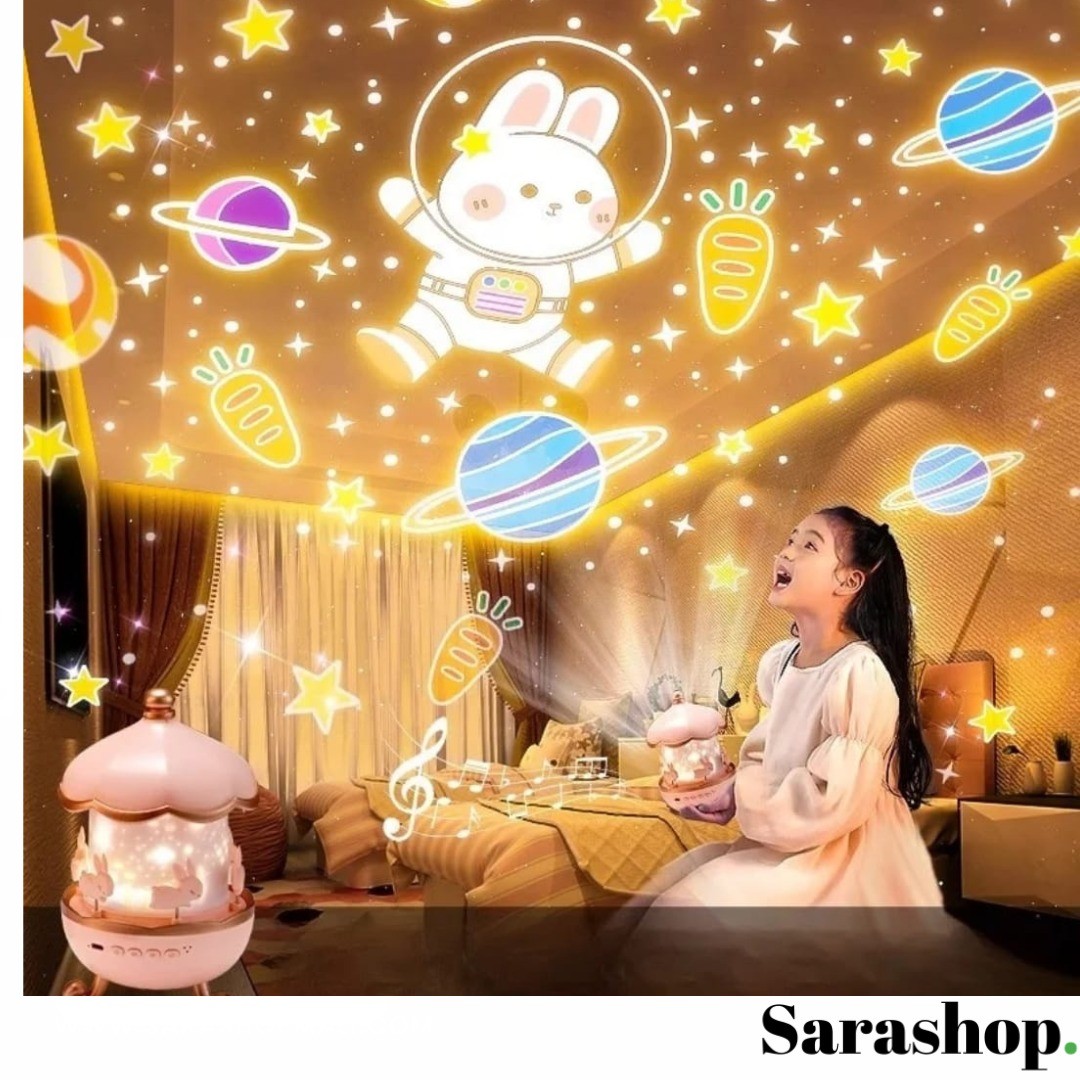 Lune Magique – la veilleuse projecteur qui transforme la chambre en monde féerique.