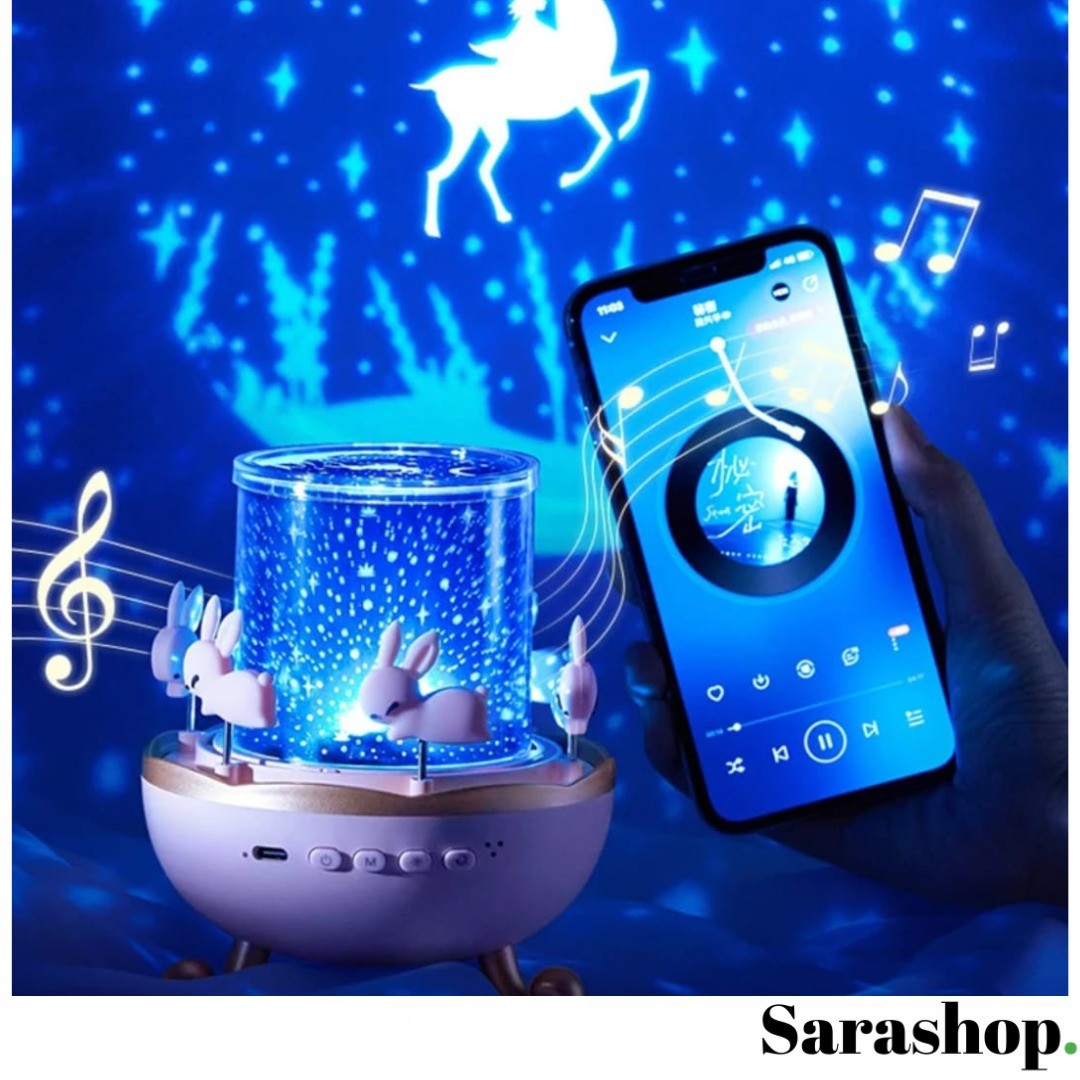 Lune Magique – la veilleuse projecteur qui transforme la chambre en monde féerique.