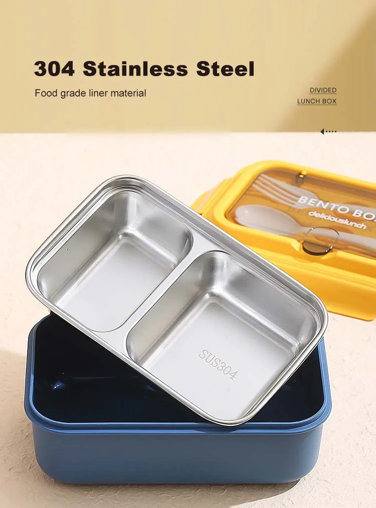 Lunch Box Compartimentée Inox – 800 ml