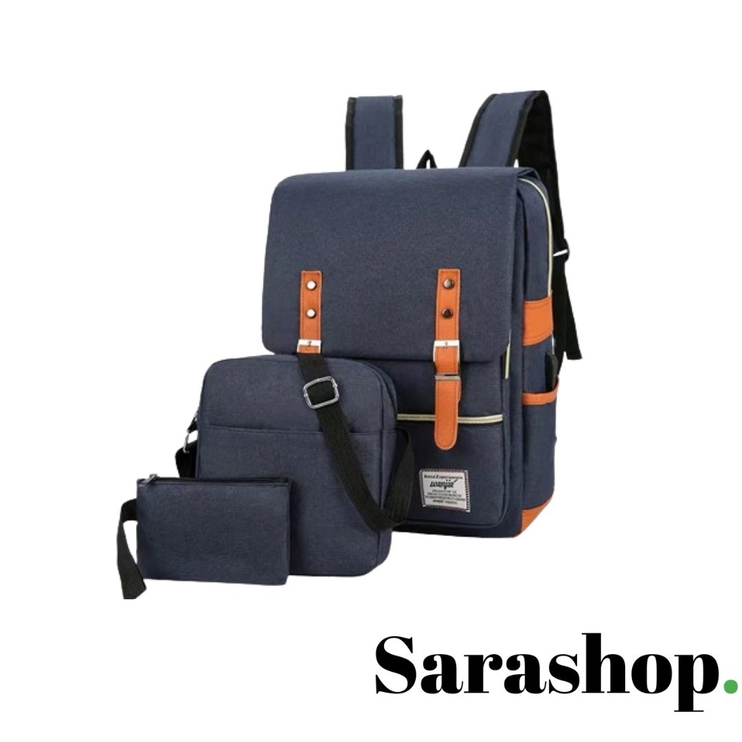 Backpack 3 en 1 : Sac à Dos, Sacoche et pochette