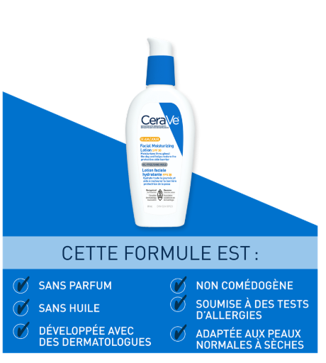 cerave Lotion faciale hydratante jour FPS 30