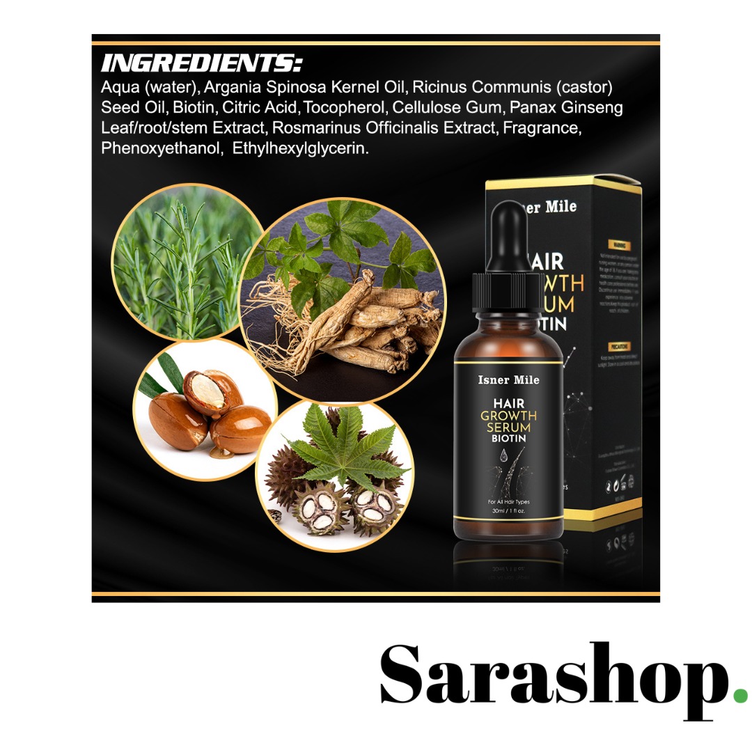 Isner Mile Kit de croissance des cheveux à la biotine