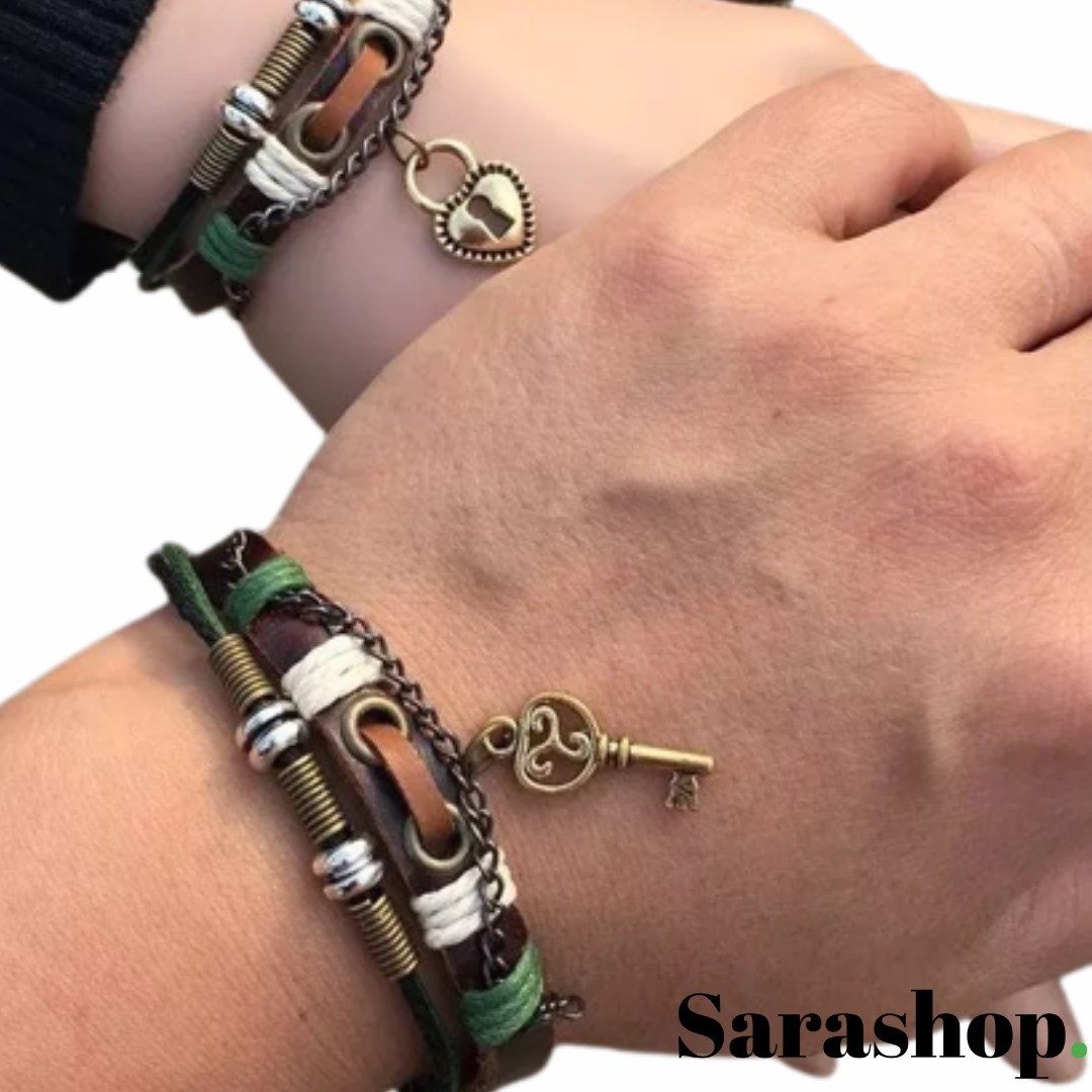 Bracelets clé du cœur | couple