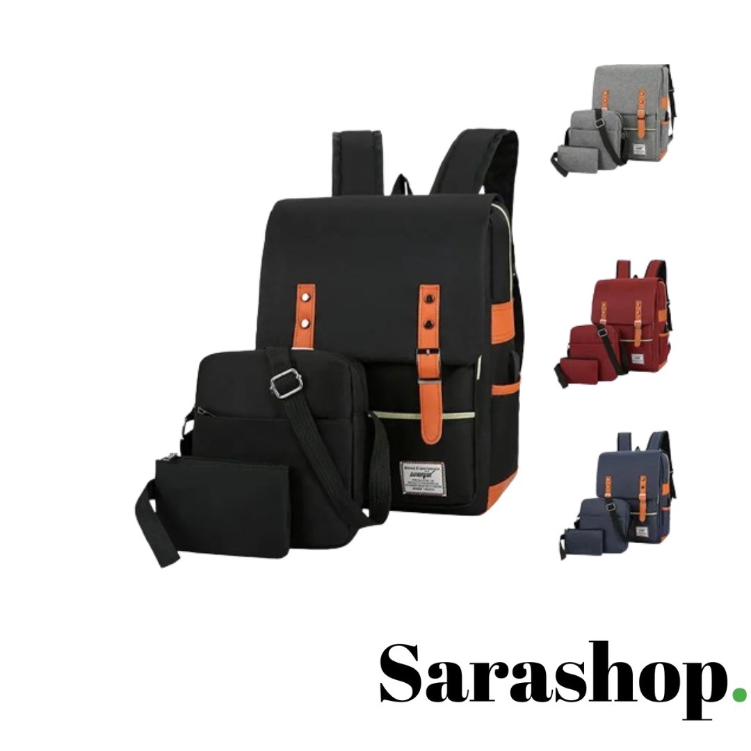 Backpack 3 en 1 : Sac à Dos, Sacoche et pochette