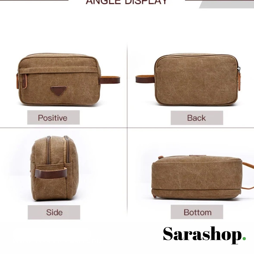 Ensemble 3-en-1 en Toile Résistante – Sac à Dos, Bandoulière & Trousse