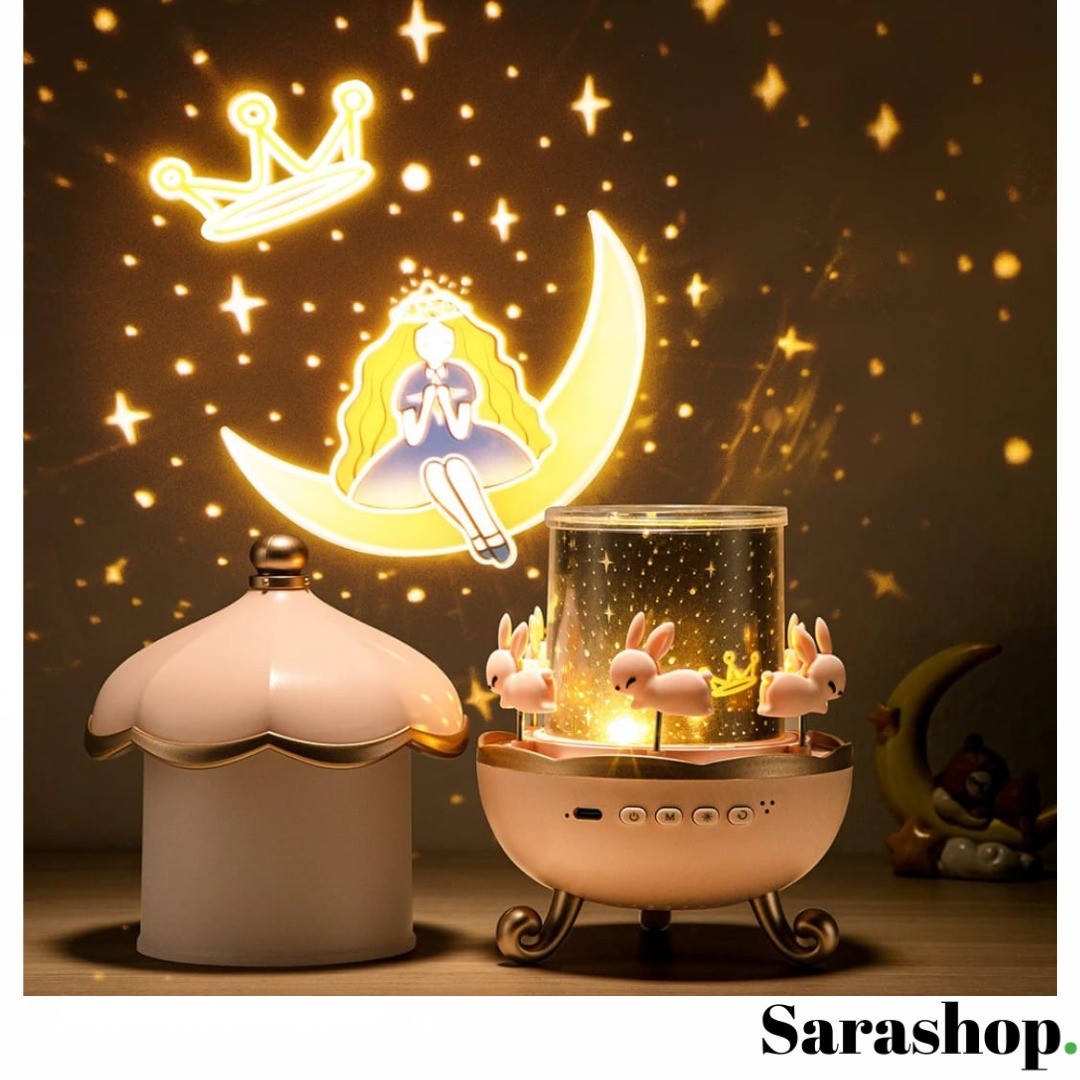 Lune Magique – la veilleuse projecteur qui transforme la chambre en monde féerique.