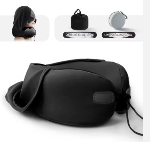 oreiller de voyage à capuche mémoire de forme