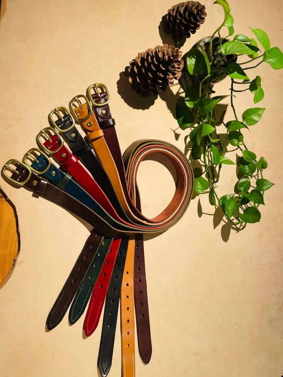 Ceinture en cuire Nuit Ébène