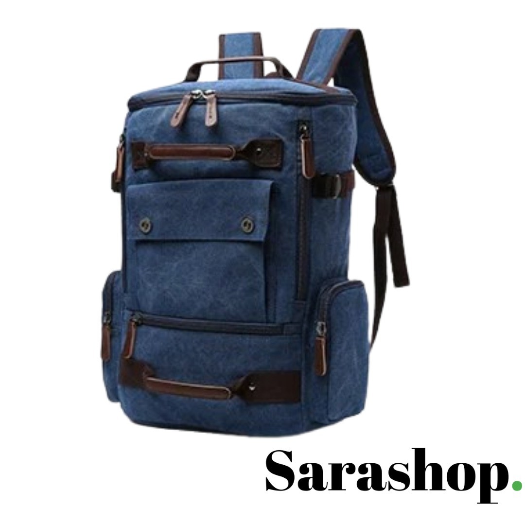 Ensemble 3-en-1 en Toile Résistante – Sac à Dos, Bandoulière & Trousse