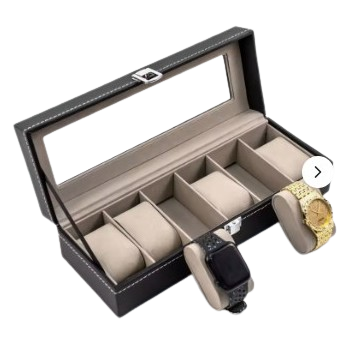 Boîte à Montres 6 Places – le rangement élégant pour protéger et présenter vos montres.